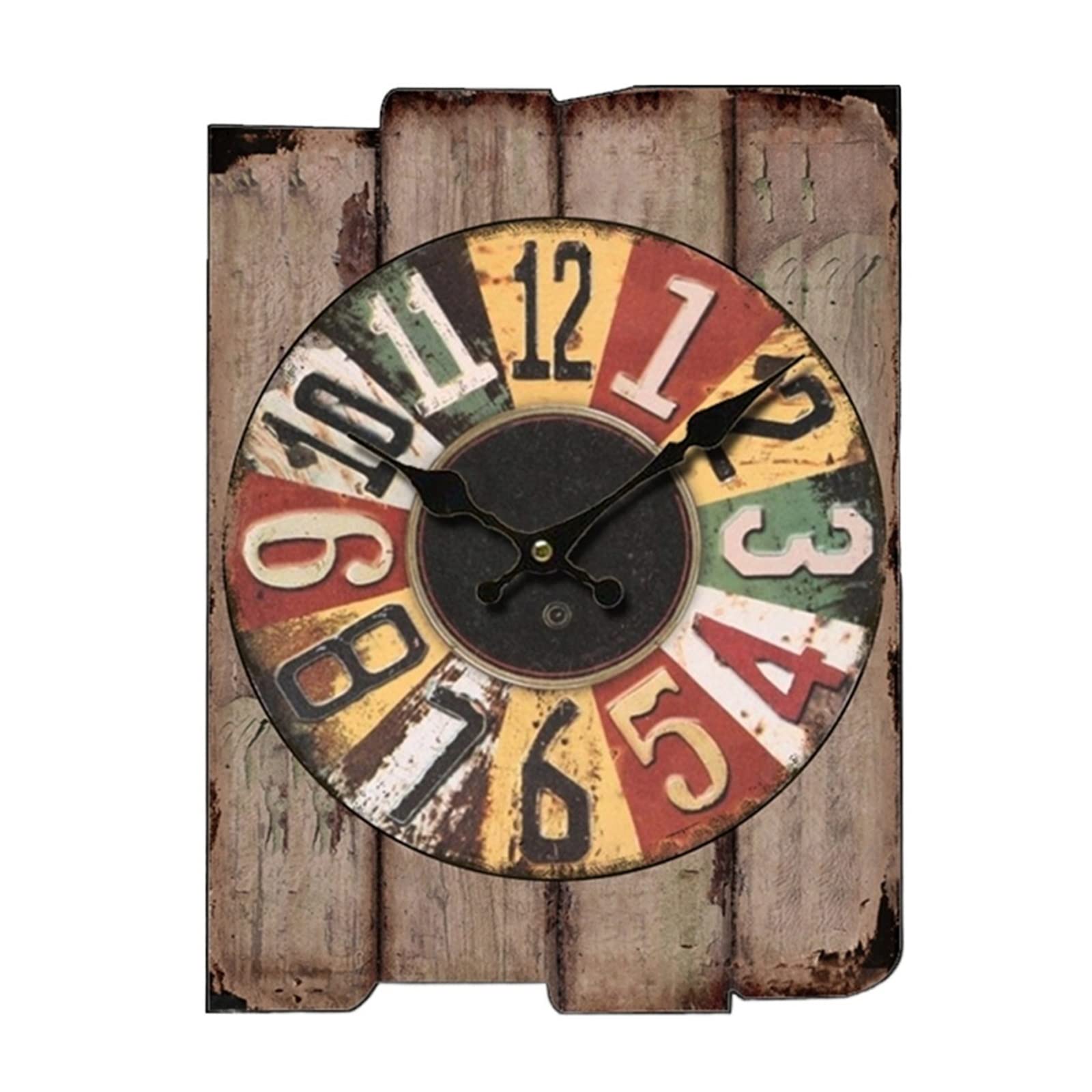 Amazon.co.jp: 壁掛け時計レトロ木製クリエイティブヴィンテージ時計壁